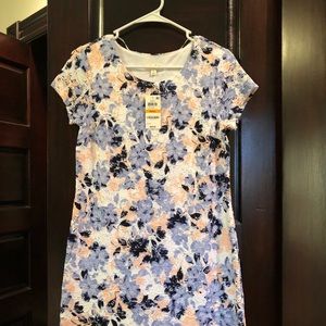 Mason Jules Blue Pink Flora Lace Shift dress